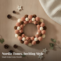 Door Hanger Lightweight Soft-Textured Fuzzy Orb Wreath Decorative Home Decoration for Window