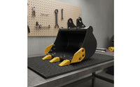 Multi-Functional Mini Excavator Attachment Kit Versatile Excavator Scoop and Ripper Set Long-Lasting Ground Auger Drill Wear-Resistant for Contractors, Landscapers, Farmers, Construction, Landscaping, Farming, Demolition