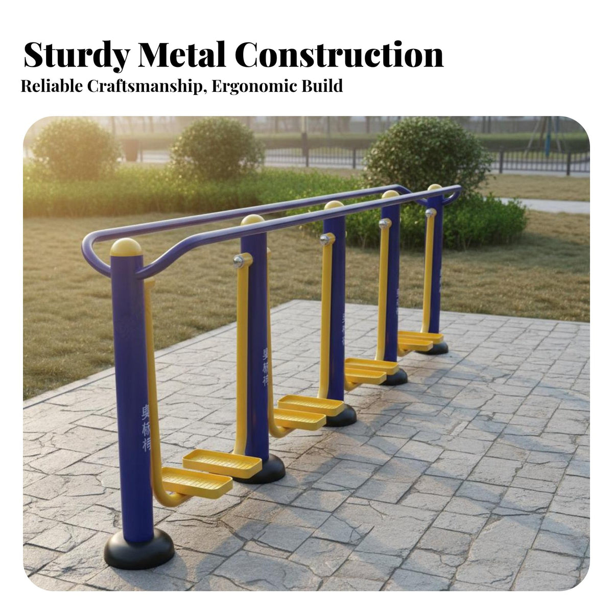 Outdoor Fitness Equipment Heavy Duty Steel Frame Public Fitness Equipment Sturdy Finish Park Exercise Ma Energy Ne for Seniors, Middle-Aged Adults