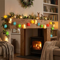 Easter Egg Fairy Lights Indoor & Outdoor Use Easter Festive Design Chick and Egg Lights for Families, Kids, Shop Display, Bedroom, Home