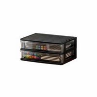 Transparent Drawers 3-Drawer Storage Box Large Capacity Stackable letter-size document organizer sturdy construction Desktop Organizer Easy to Clean for Professionals, Home Organizers, residents, Workstation, Study Room, Countertop