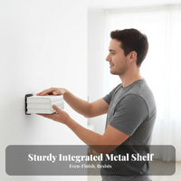 Floating Effect Invisible Bookshelf Space-Saving Book Rack Modern Look Wall Shelf Easy Installation for Students, Minimalists, Renters, Office, Living Room, Bedroom, Hallway