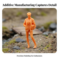 Scale Model Person Collectible Unpainted Backpacker Figurine Tiny Human Figurine Highly Detailed Small Scale Human Model