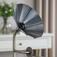 Transparent Gramophone Statue Compact Size Crystal Display Piece Artisanal Appearance Phonograph Ornament for Living Room, Entryway