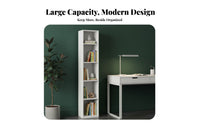 With Wheels Mobile Bookcase Space Saving Multi-Tier Mobile Bookshelf Large Capacity Rolling Shelf Lockable Casters for Children, Office Workers, Kids' Room, Playroom, Classroom, Narrow Areas