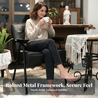 Vintage Design utilitarian Armchair With Armrests Accent Chair Minimalist Aesthetic Lounge Seat Sturdy Construction for Cafe Owners, Interior Designers, Restaurant, Living Room, Bedroom, Home Office