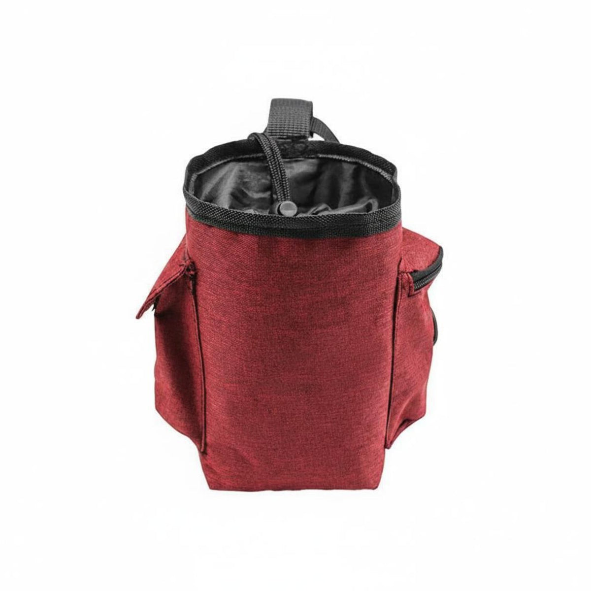 Cylindrical Chalk Bag with Pockets Drawstring Chalk Bag with Pockets Zippered for Climbing