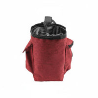 Cylindrical Chalk Bag with Pockets Drawstring Chalk Bag with Pockets Zippered for Climbing