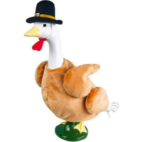 Thanksgiving Turkey Costume for Garden Goose Statue - Festive Outdoor Decor
