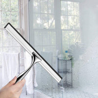 Corrosion-Resistant Shower Squeegee with Hook Sturdy Stainless Steel Squeegee Easy Grip Cleaning Tool Waterproof for Bathroom