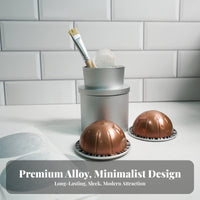 Aluminum Coffee Pod Tamper Station Easy to Use Coffee Pod Filling Tool Mess Kitchen Gadget for Eco-Conscious People, Adults, Office, Break Room