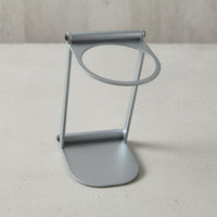 Silver-Toned Finish Foldable Coffee Machine Stand Exposed-frameFrame Portable Coffee Machine Stand Compact Appliance Support