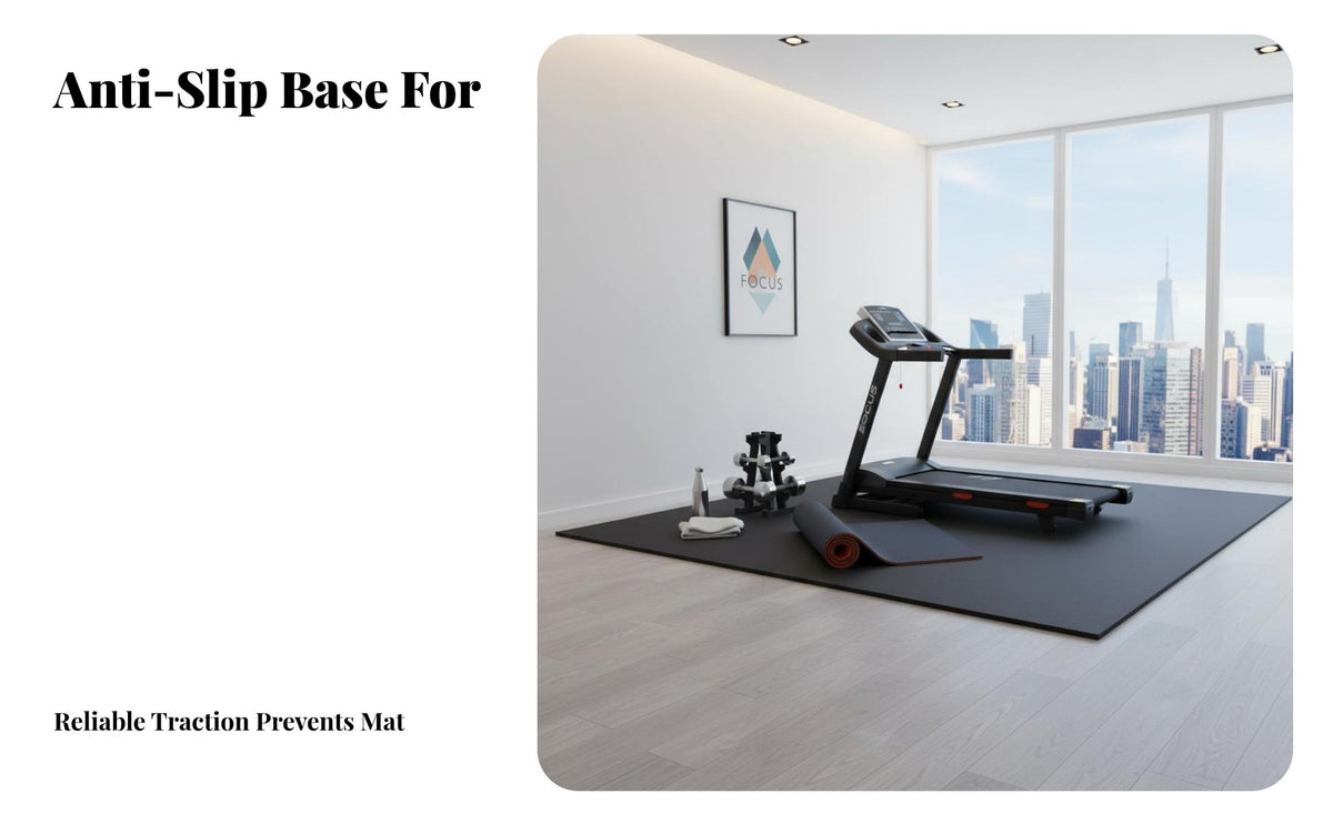 Treadmill Mat Noise Reduction Treadmill Floor Protector Thickened Vibration Damping Floor Protector for Home Gym Users, Apartment Dwellers, Basement
