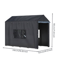 Outdoor Dog Kennel Cover with Openings Windproof Dog Kennel Cover with Openings Transparent Tarpaulin for Backyard