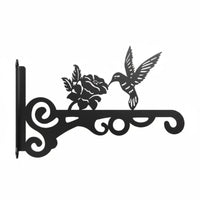 Rustproof Hummingbird Plant Hanger Rust Resistant Hummingbird Wall Bracket Heavy Duty Metal Flower Bracket Multipurpose for Gardeners