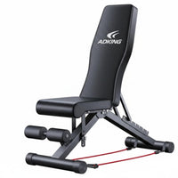 Multi-Functional Adjustable Weight Bench Full-Body Workout Adjustable Utility Bench with Pulley Sturdy Construction Weightlifting Chair Comfortable Padding for Home Gym Users, Men, Adults, Strength Training, Muscle Building, Garage
