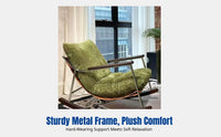 Recliner Chair, Modern Minimalist Metal Frame, Lazy Sofa, Rocking Chair for Living Room, Balcony, Adults