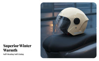 Complete-Coverage Helmet 3C Certified Helmet Warm Lining Secure Headwear for Transportation User S, Adults, Winter, Daily Commuting, Outdoor