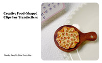 Pizza Hair Accessory Creative Design Food Hair Accessory Simulation Food Hairpin Cute Vision-Catching for Foodies