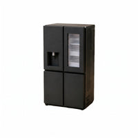 Black Dollhouse Refrigerator Clear Door Panel Miniature Refrigerator Water Dispenser Dollhouse Kitchen Decoration Matte Finish