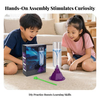 Electric Tornado Simulator DIY Water Vortex Maker Cylindrical Tornado Maker Kit Lavender Base