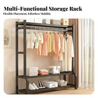 Mobile Design Rolling Clothing Rack Space Saving Rolling Clothes Rack Multi-Functional Portable Wardrobe on Wheels Easy Assembly for Students, Homeowners, Boutique Owners, Bedroom, Dorm Room, Apartment, Entryway