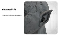 Creepy Smiling facial covering photorealistic Horror face covering Scary look Costume Accessory for practical jokesters, Cosplayers, Halloween, practical jokes, Themed Events