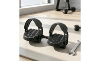 Textured Exercise Bike Pedals Threaded Pedals with Cage Universal Fit Compatible for Home Gym