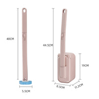 Disposable Toilet Brush with Replaceable Heads Ergonomic for Bathroom