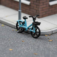 1:64 Miniature Scale Figure Highly Detailed Girl with Two-Wheeled Vehicle Model Tiny People Figurine Meticulous Workmanship