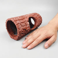 Tree Trunk Reptile Hide Cave, Resin Tree Hollow for Crested Gecko Tank Accessories, Brown Sturdy 13*20cm Reptile Hideout Shell