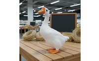 Feathered Goose Model Hard Shell Body Simulation Goose Ornament Handcrafted Farm Animal Decor for Children, Garden