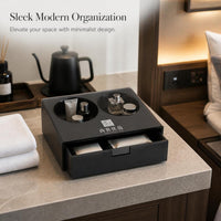 Hotel Bathroom Amenity Organizer Tray for Toiletries, Toothbrushes, Remote Controls, and Tissues