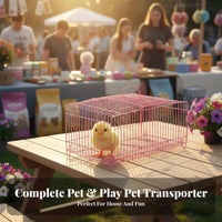 50 Pieces Portable Hand-Held Chick crate Stackable fowl carrier Lightweight creature Transporter Ventilated Design for Stall Vendors, Pet Owners, Farmers, Transportation, Farm, and marketplace