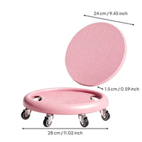6-Wheel Fitness Wheel Plate Quiet Wheels Sliding Disc Anti-Slip Surface Abdominal Training Disc for Women, Beginners, Home Gym, Living Room