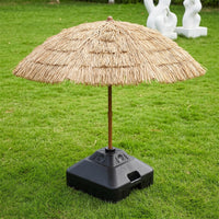 Artificial Thatch Parasol, 2.1m, Beach Parasol, Wind-Resistant, UPF50+, Steel, Resort Style