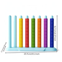 Colorful Rainbow Disc Stacking Game Fine Motor Color Matching Stacking Toy Safe Peg Board Toy with Cards Long-Lasting for Preschool