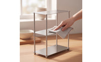Desktop Storage Rack Antismudge Countertop Storage Organizer Rust-Resistant Countertop Shelf for Washroom Counter
