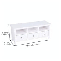 Dollhouse TV Cabinet Fine Details 1:12 Size Media Console Functional Design Miniature TV Cabinet for Collectors, Dioramas