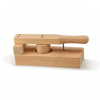 Deepened Wooden Pastry Press with Handle Versatile Pastry Pressing Mold Handheld Pastry Press with Mold Heavy-Duty for Bakers, Home Cooks, Baking, Snack Making, Kitchen