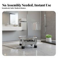 Anti-Slip Feet Backless Round Stool Minimalist Design Household Furniture Waterproof Footstool Rustproof for Children, Office Workers, Bathroom, Entryway, Living Room, Under Desk