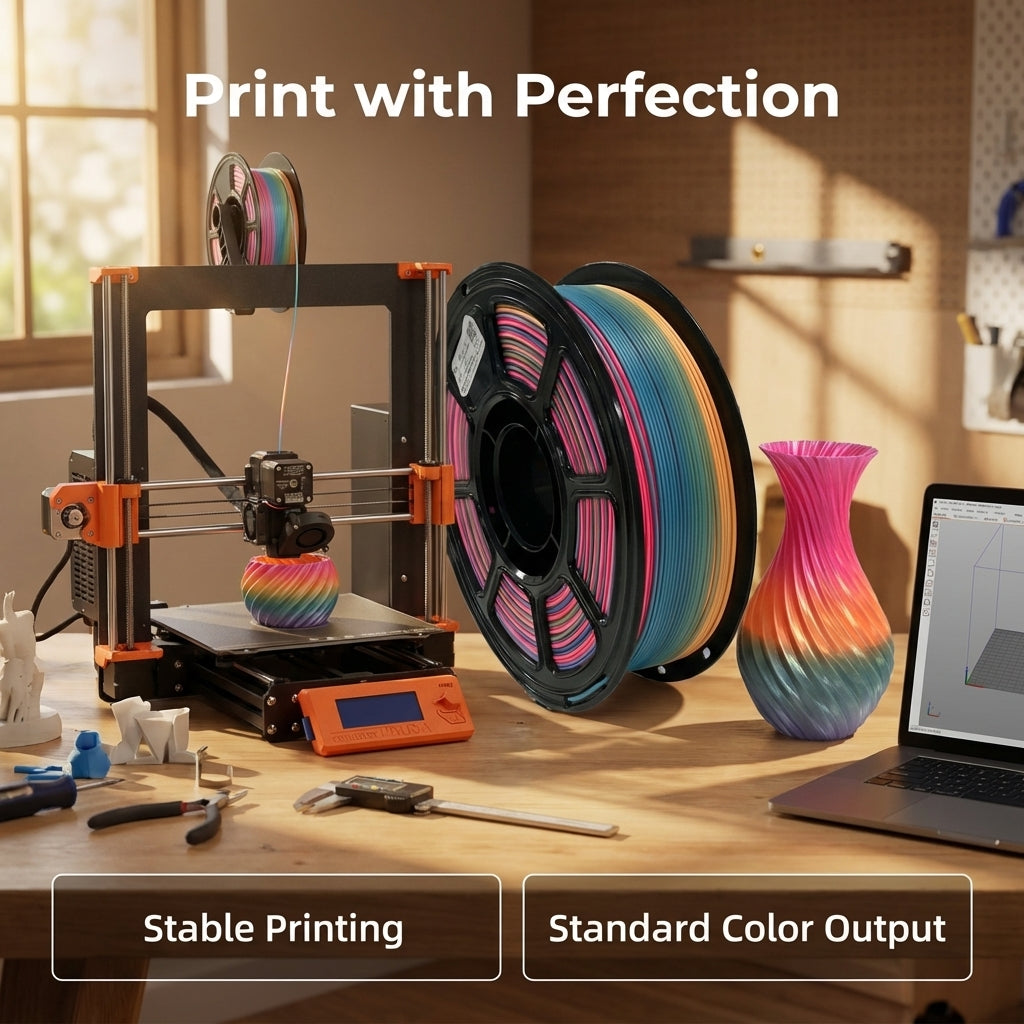 3D Printer Filament PLA 1.75mm, Dimensional Accuracy +/- 0.03mm, 330m Spool for Most fused deposition modeling Printers
