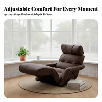 Weightless Recline Design Single-Person Lounger Goose Feather Filling Lounge Chair Plush Comfort Floor Sofa Ergonomic spineing for Young Adults, Office Workers, Bedroom, Bay casement, perusing corner, Small areas