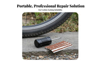 Quick Fix Portable Bike Tire Repair Tool Vulcanized Rubber Plugs Tubeless Tire Repair Kit Compact Design for Mountain Bikers, Road Cyclists