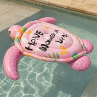 Turtle Floating Inflatable Pool Lounger Giant Turtle Pool Lounger Inflatable Water Lounger Sturdy Lightweight for Adults, Beach