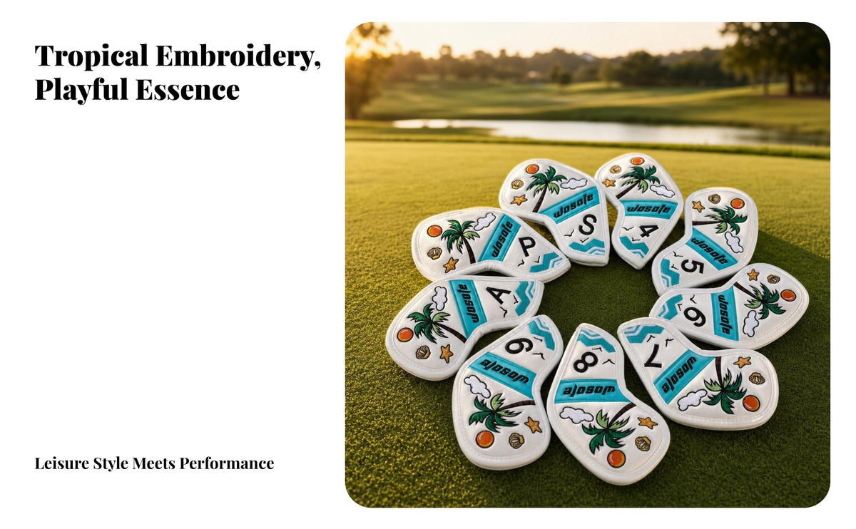 9 Pieces Iron Headcover with Embroidery