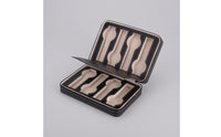 Zippered 8 Slot Watch Case Portable Travel Watch Case Compact Organizer Leather for Travelers, Drawer, Dresser