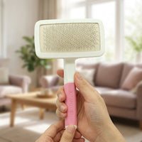 Cat Brush and Dog Brush for Hair Removal, Self Cleaning Slicker Dog Brushes for Grooming, Metal Pin Dog Brush for Short Hair and Cockapoo Tool