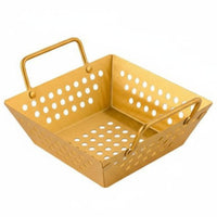 Stainless Steel Frying Basket Thickened Material Square French Fry Holder Rustproof Square Serving Basket for Chefs