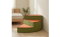 Cushioned Dog Stairs with Washable Cover Soft Curved Dog Steps Lightweight Foam Pet Stairs Stable for Cats, Injured Pets, Bed